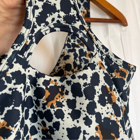 SAGE Women’s Navy Blue Orange Racer Back Sports Bra  Removable Pads Size Small - Picture 6 of 9